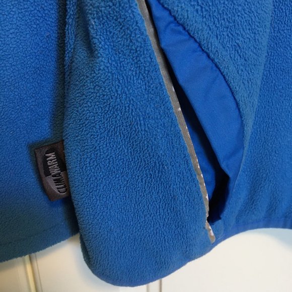 ADIDAS blue fleece 1/2 zip 2 front zippered pockts - Picture 3 of 5